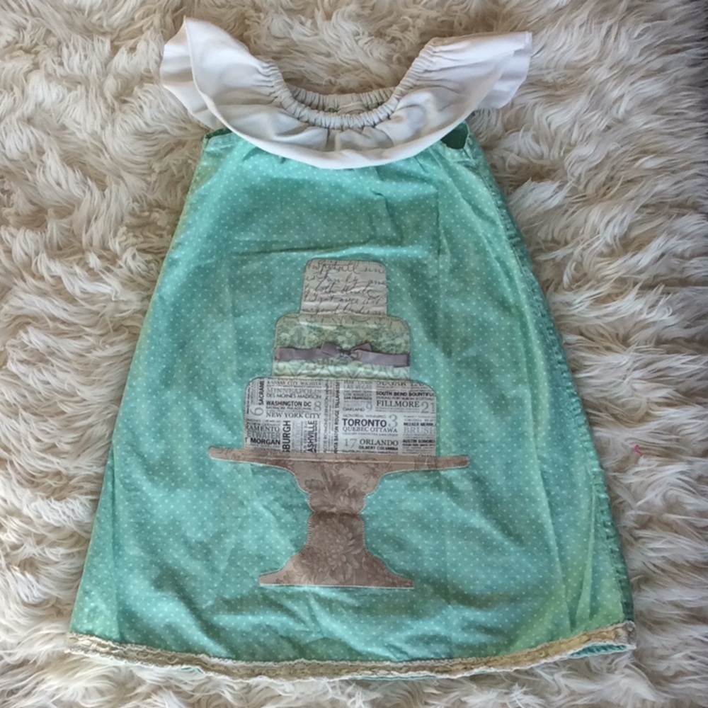 5/$25 persnickety birthday dress size 5 sea foam
